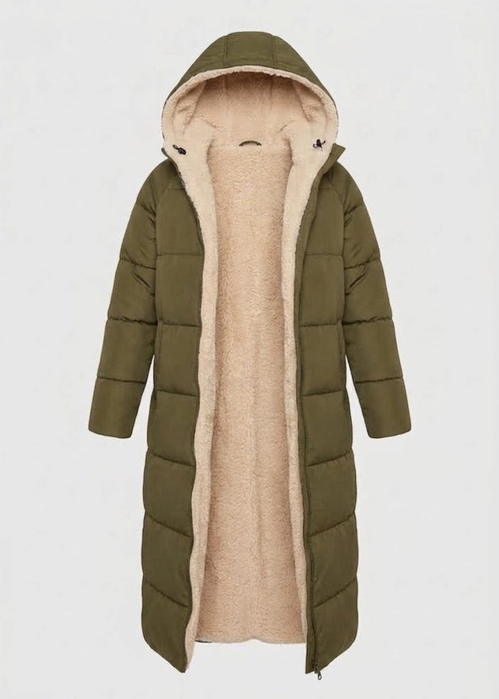 Yvaine™ | Women's Sherpa Lined Hooded Long Puffer Coat