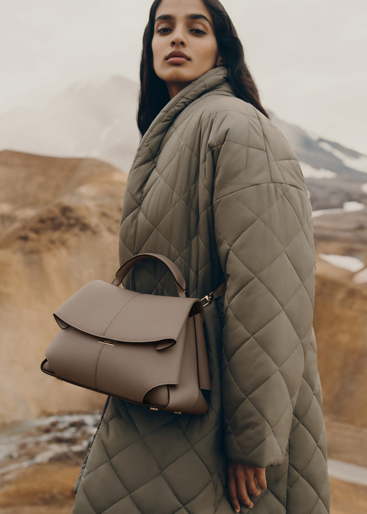 Odile™ | Textured Leather Top-Handle Bag