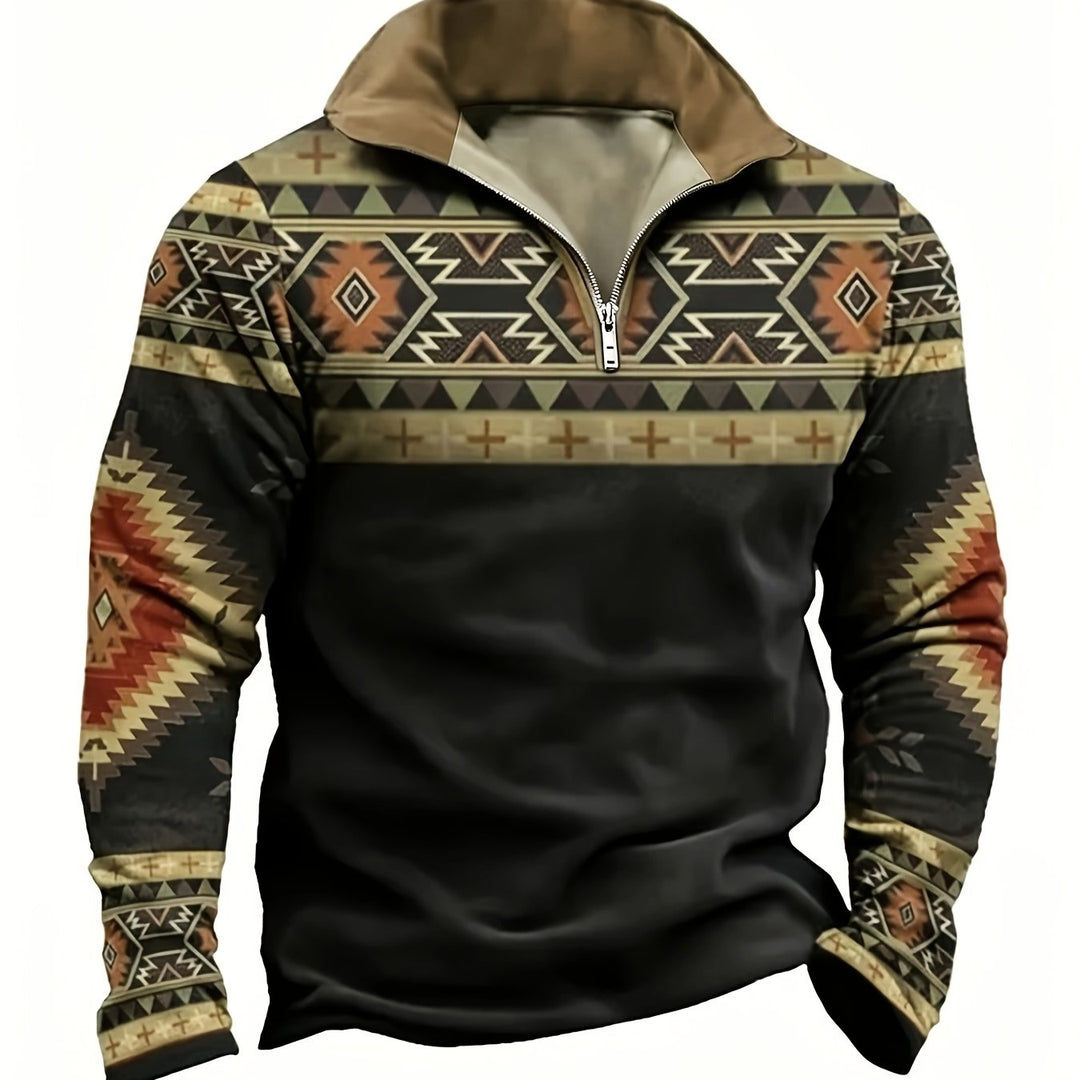 Rylan™ | Men's Southwestern Patterned Half Zip Pullover