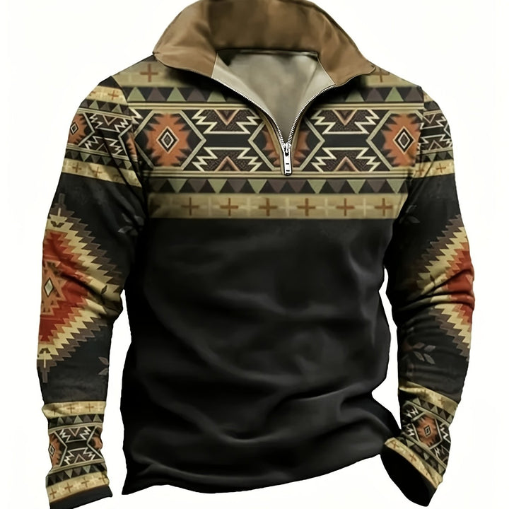Rylan™ | Men's Southwestern Patterned Half Zip Pullover