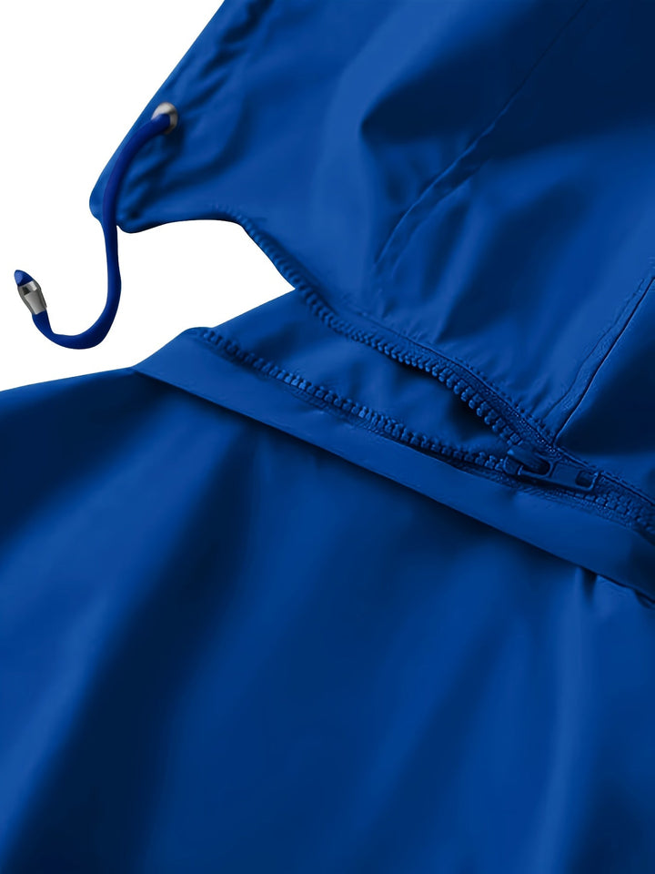 Joyce™ | Women's Hooded Drawstring Rain Jacket in Plus Sizes