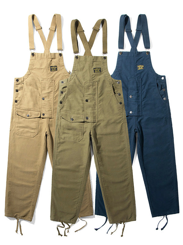 Unisex Moleskin Dungarees with Drawstring
