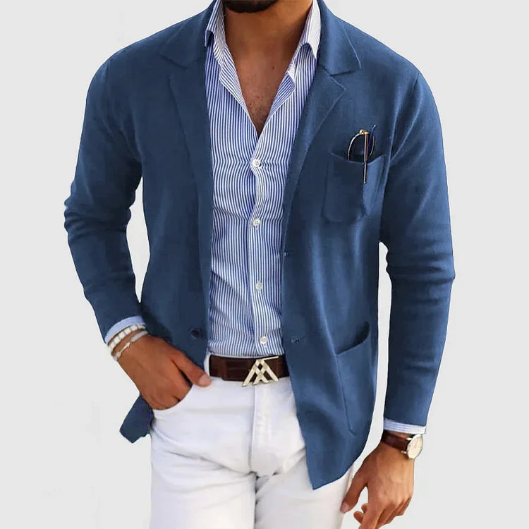 Merritt™ | Men's Knit Blazer Cardigan with Notch Lapels