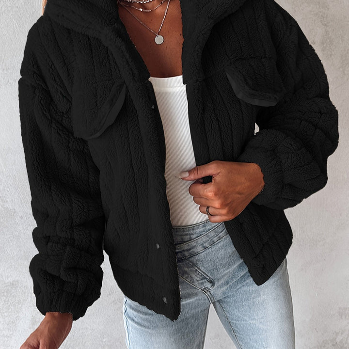 Maud™ | Women's Textured Collared Button Front Jacket
