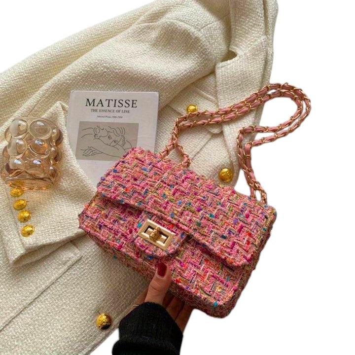 Colombe™ | Tweed Chain Flap Bag
