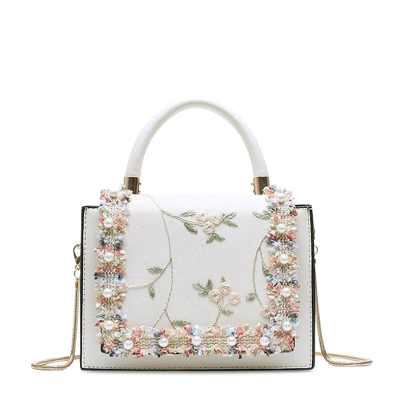 Bridget™ | Floral Embellished Top-Handle Bag