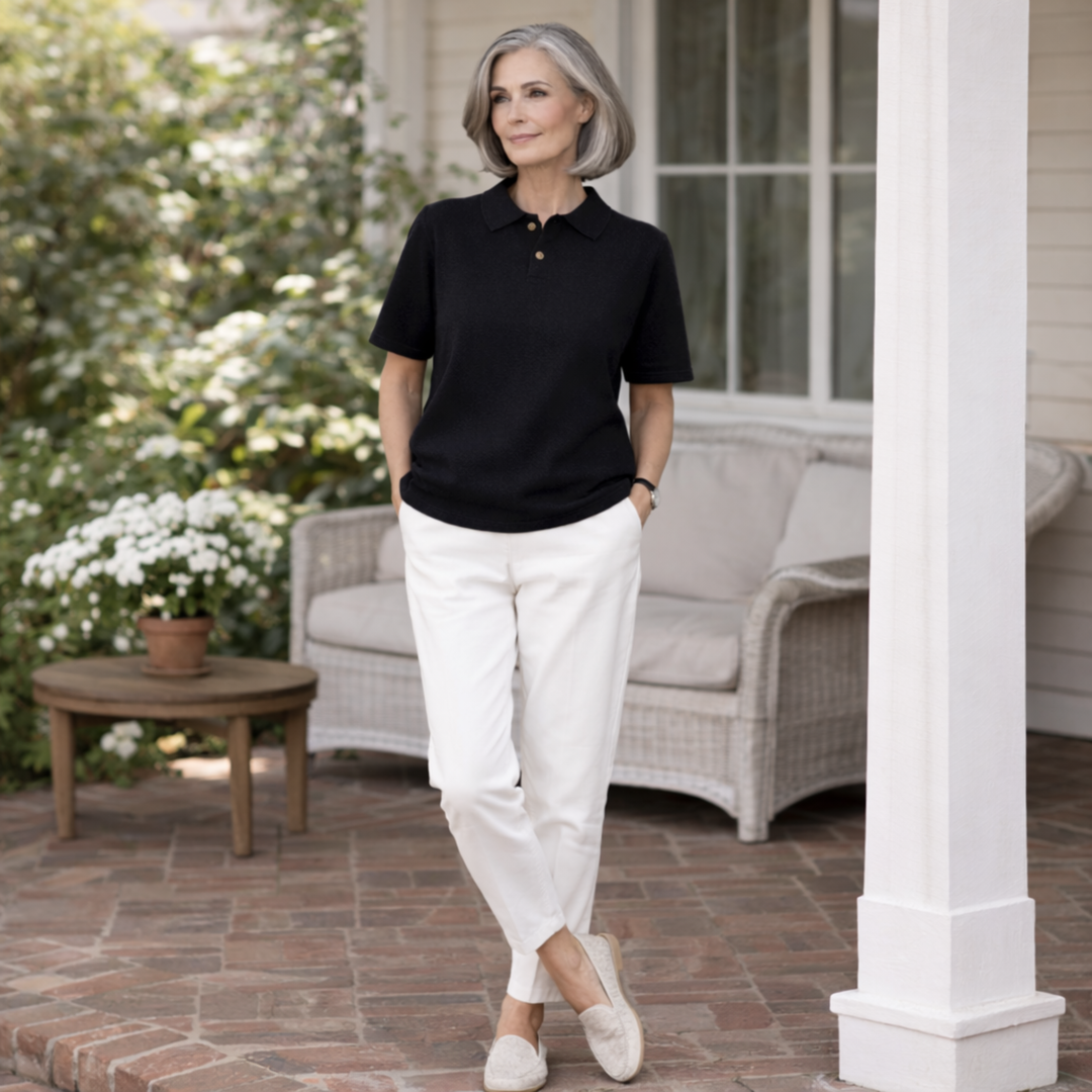 Florentine™ | Knit Polo Shirt with Button Placket and Collar