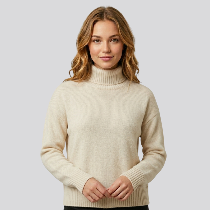 Linnea™ | Brushed Merino Wool Oversized Turtleneck Sweater