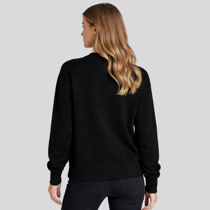 Astrid™ | Fine Knit Button-Front Cardigan with Ribbed Cuffs