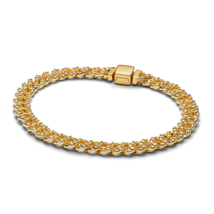 Cuban pavé bracelet | Gold
