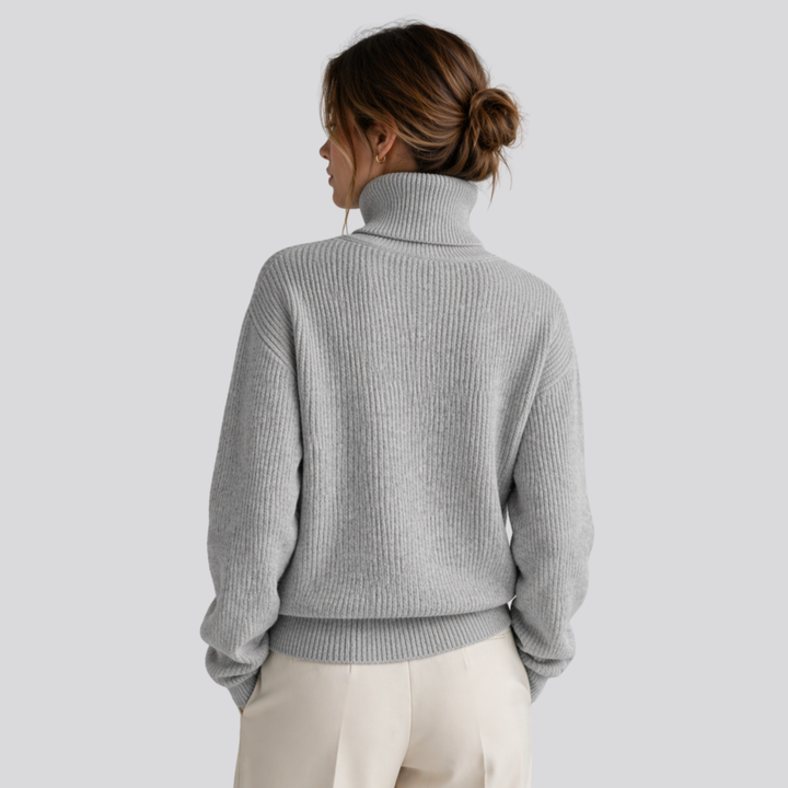 Bronwen™ | Oversized Merino Wool Turtleneck Sweater