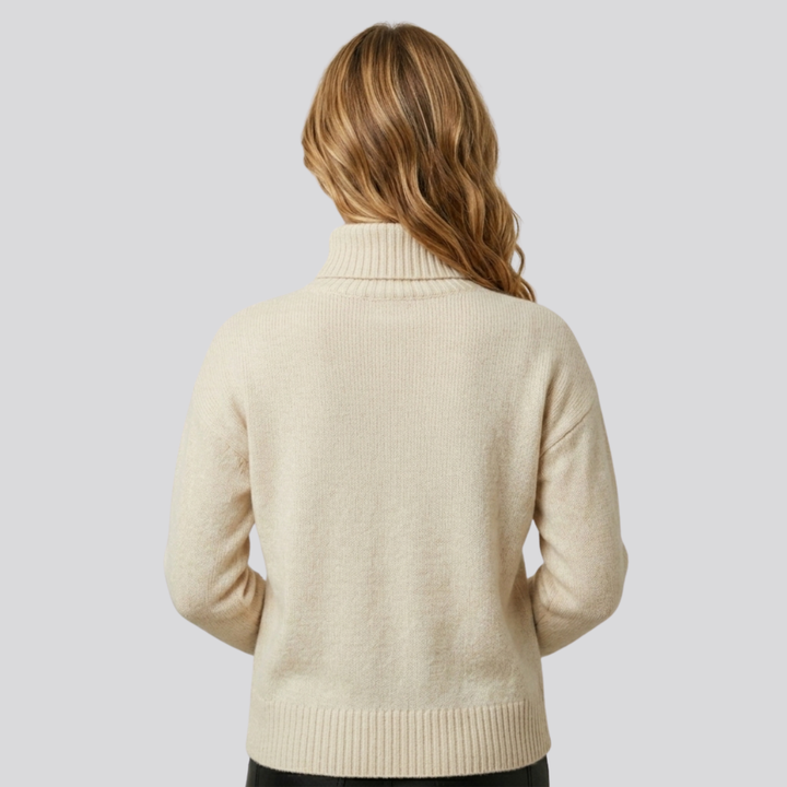 Linnea™ | Brushed Merino Wool Oversized Turtleneck Sweater