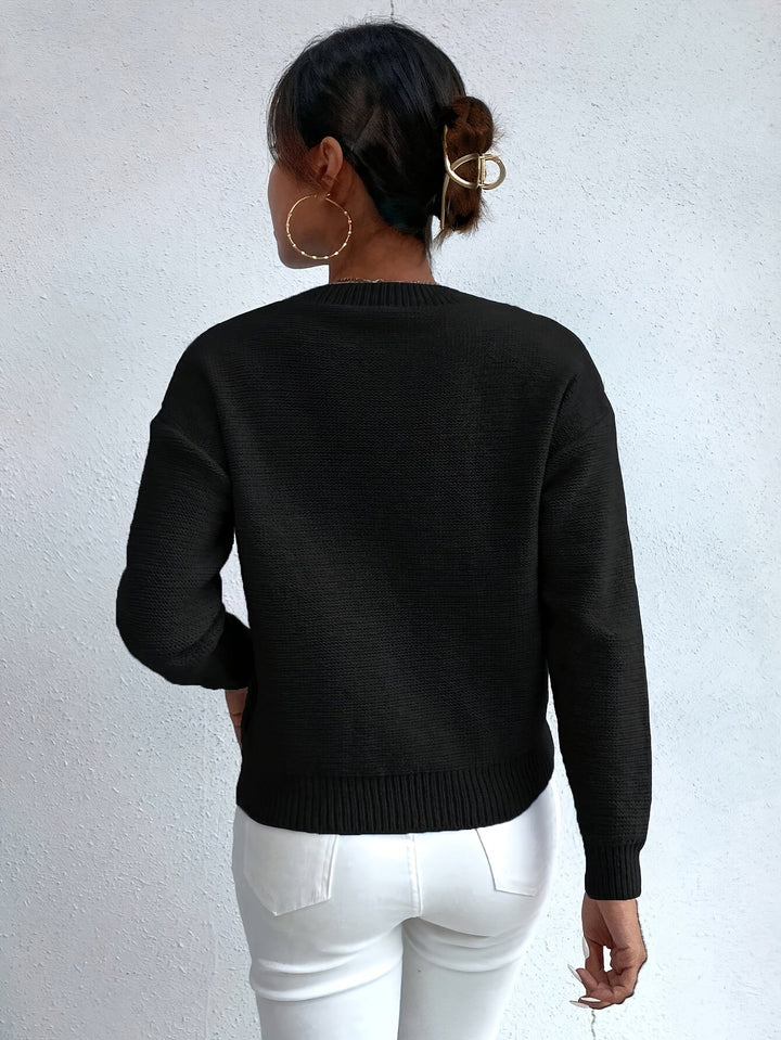 Alys™ | Women's Chunky Cable Knit Drop Shoulder Sweater