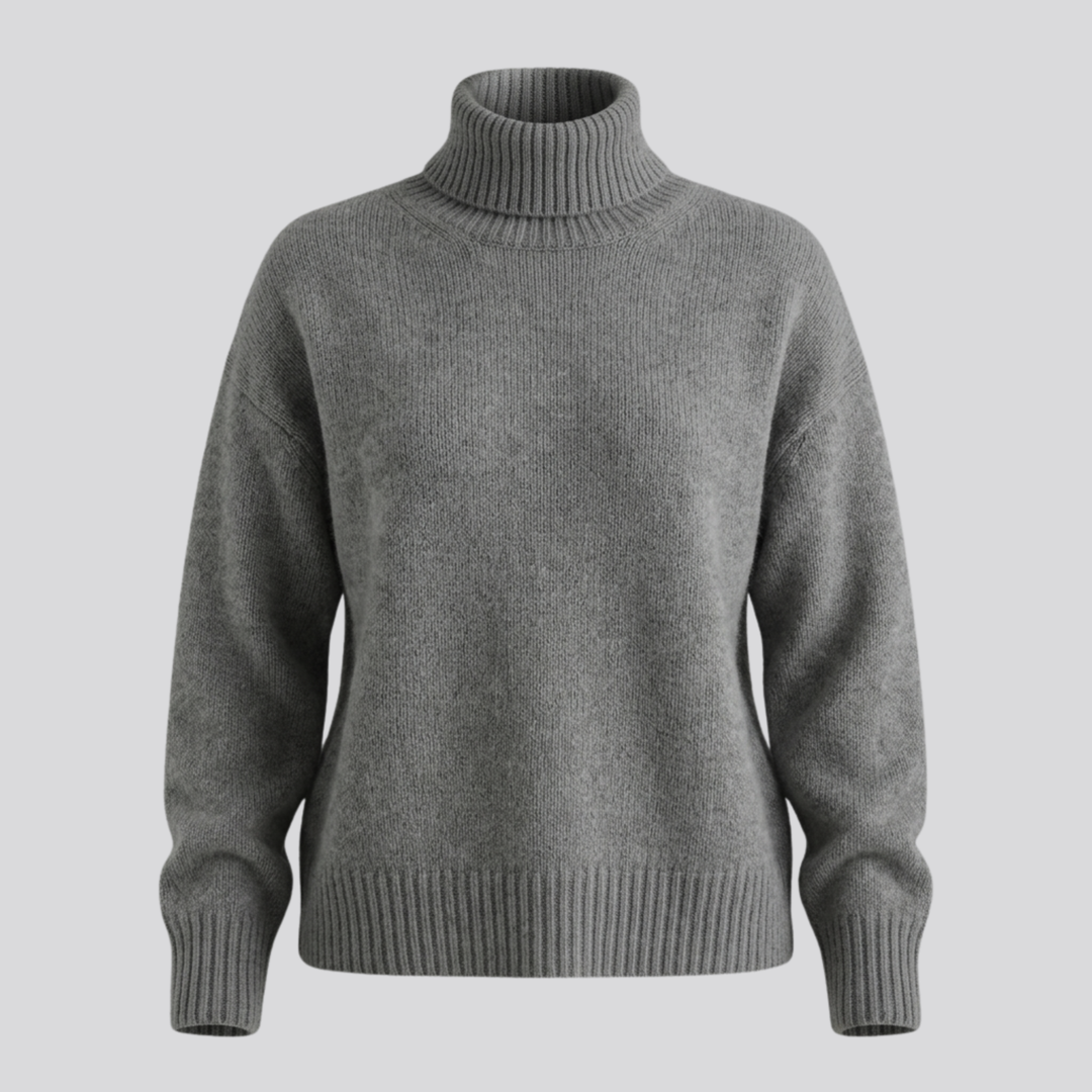 Linnea™ | Brushed Merino Wool Oversized Turtleneck Sweater