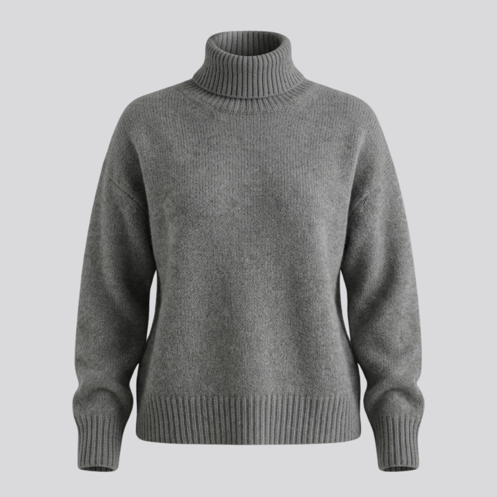 Linnea™ | Brushed Merino Wool Oversized Turtleneck Sweater