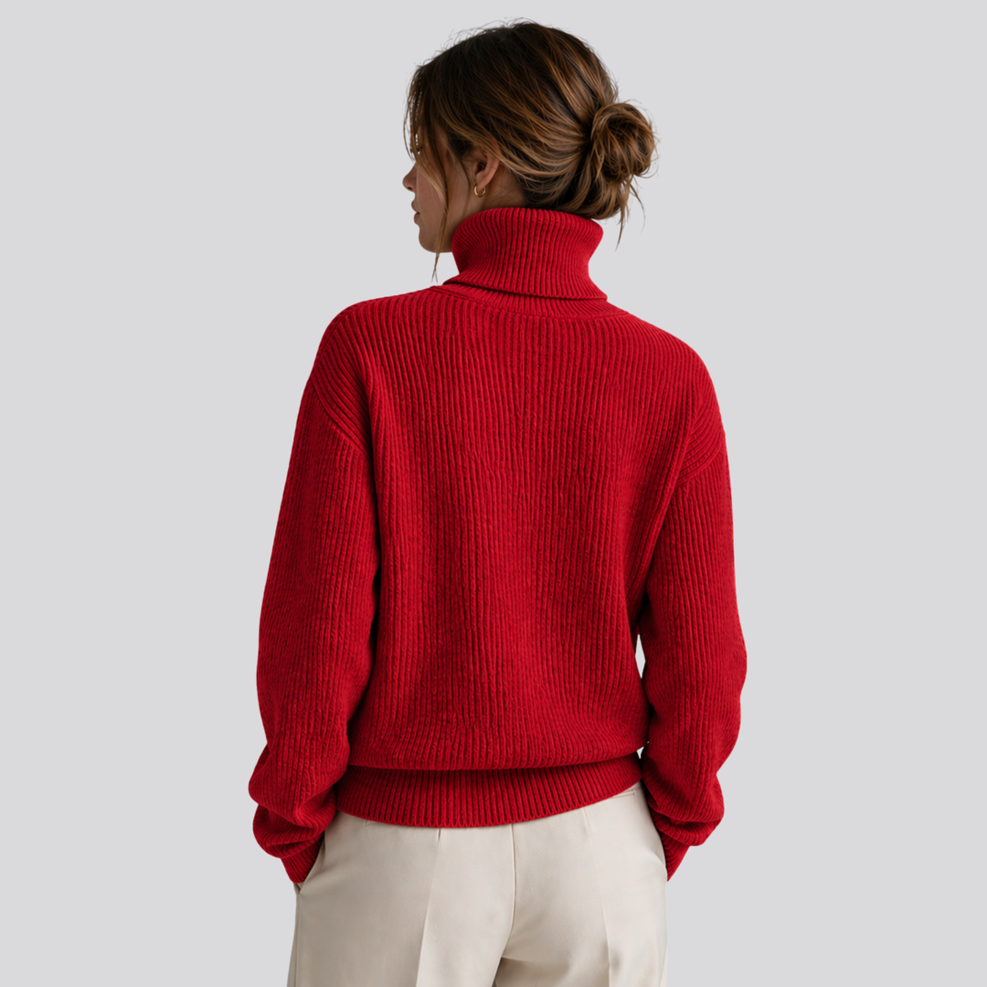 Bronwen™ | Oversized Merino Wool Turtleneck Sweater