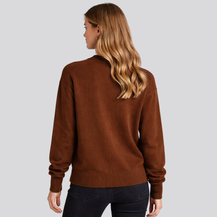 Astrid™ | Fine Knit Button-Front Cardigan with Ribbed Cuffs