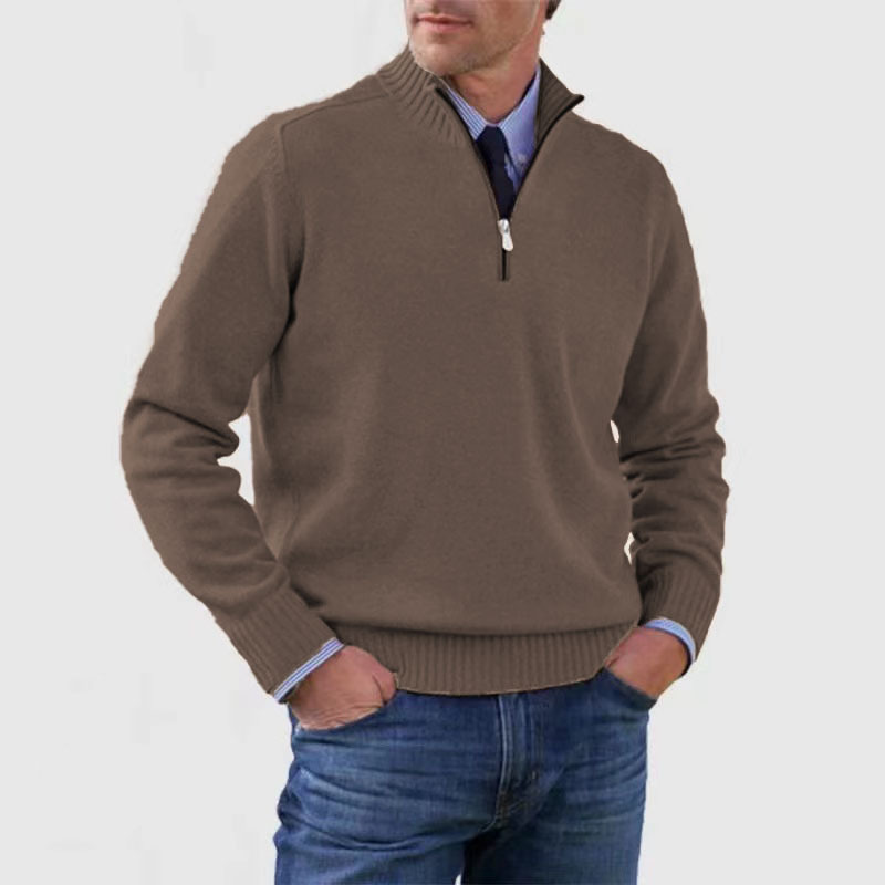 Ansel™ | Men's Half-Zip Knit Sweater with Mock Neck