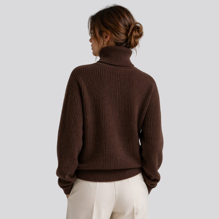 Bronwen™ | Oversized Merino Wool Turtleneck Sweater