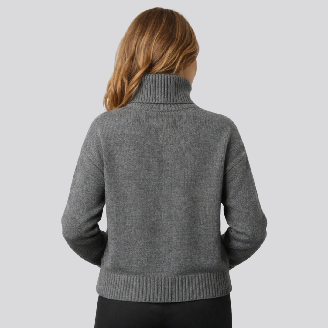 Linnea™ | Brushed Merino Wool Oversized Turtleneck Sweater