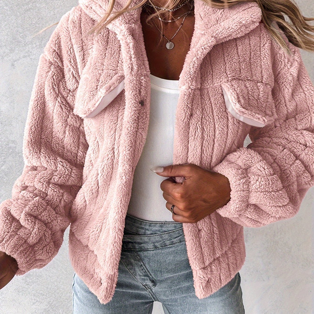 Maud™ | Women's Textured Collared Button Front Jacket