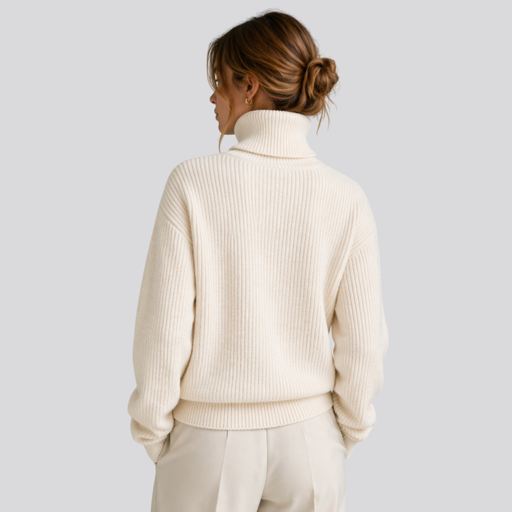 Bronwen™ | Oversized Merino Wool Turtleneck Sweater