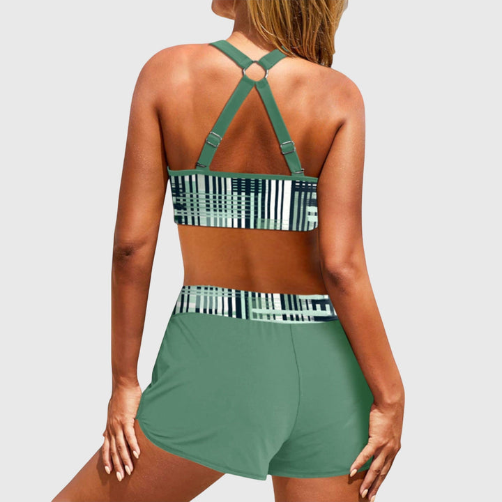 Janelle - High-Waisted Striped Bikini