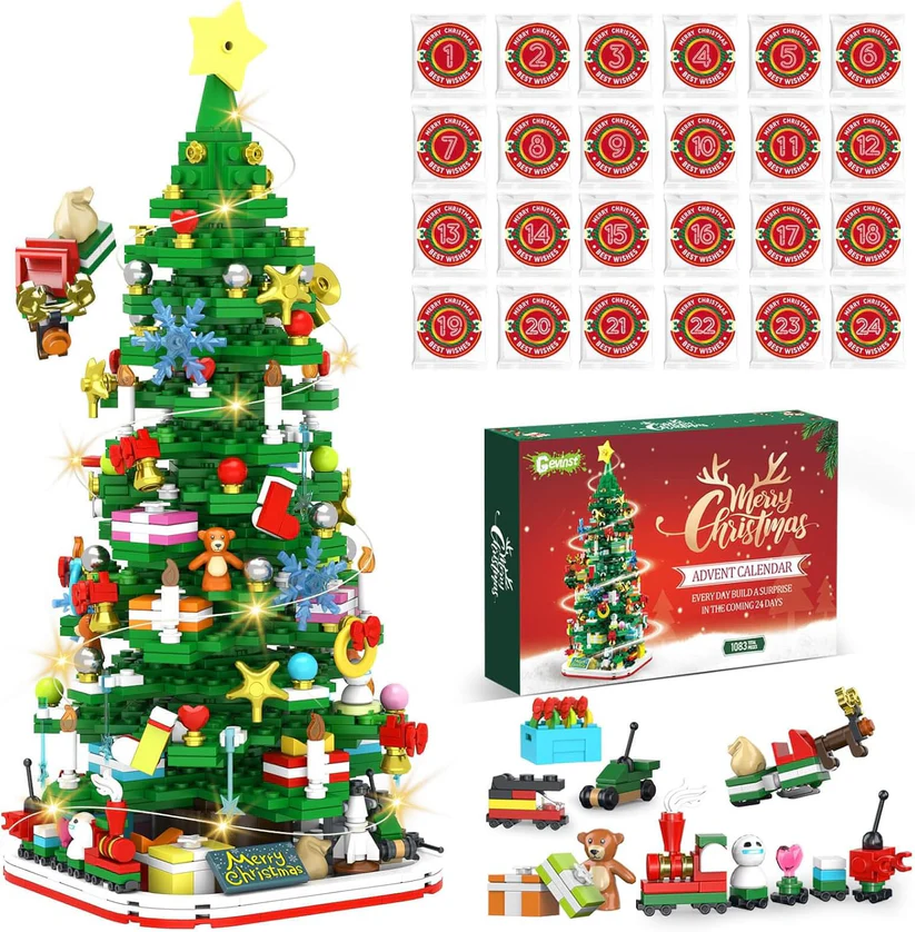 Building Blocks Advent Calendar with 24 Mini Holiday Builds