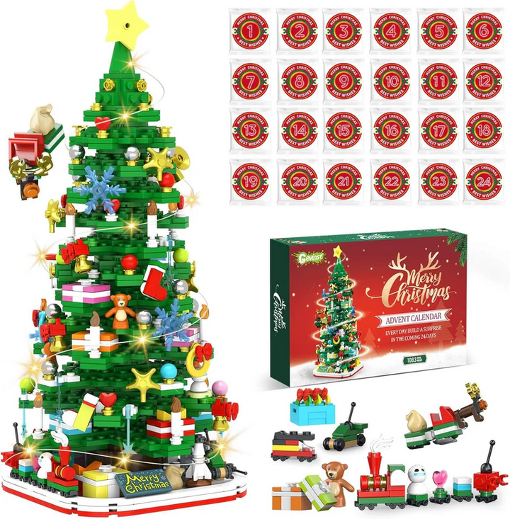 Building Blocks Advent Calendar with 24 Mini Holiday Builds