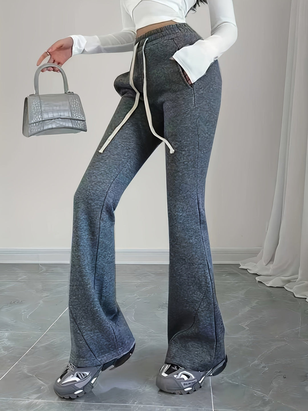 Lisbeth™ | Women's High-Waist Flared Lounge Pants