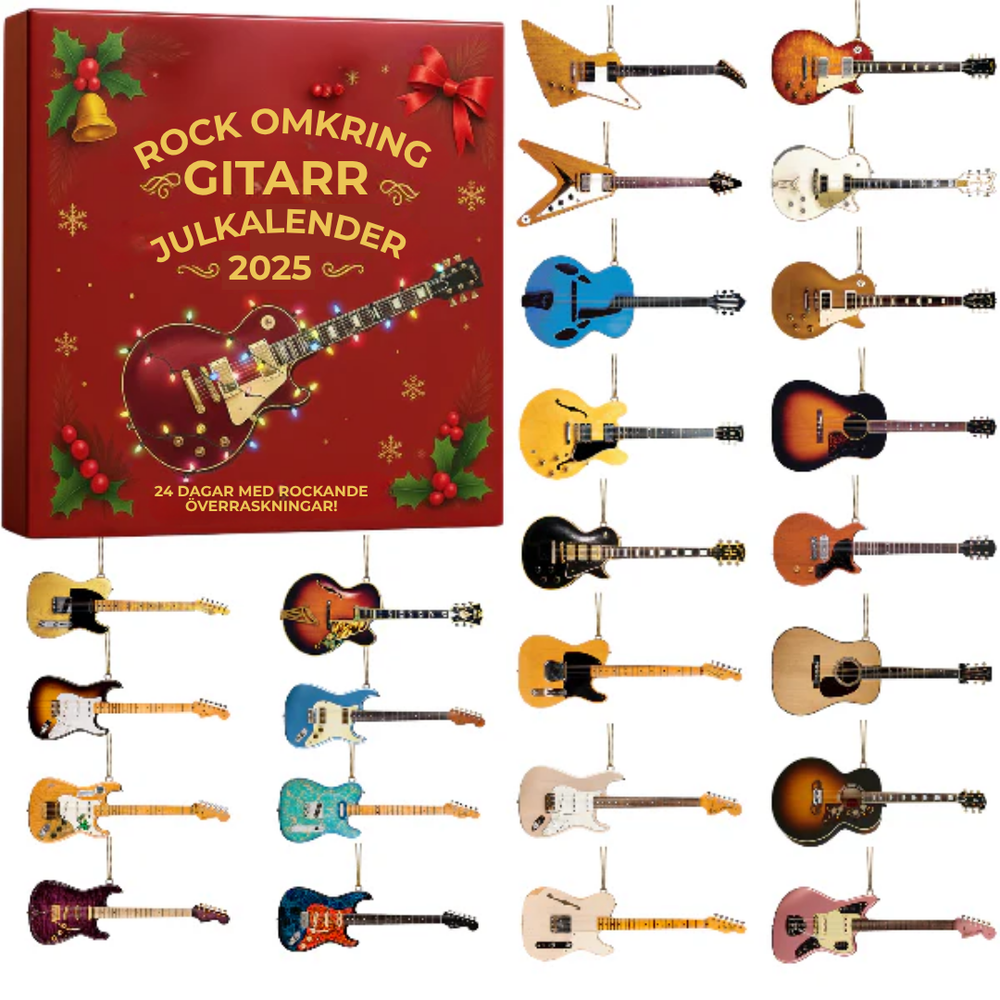 Guitar Advent Calendar with 24 Mini Guitar Ornaments