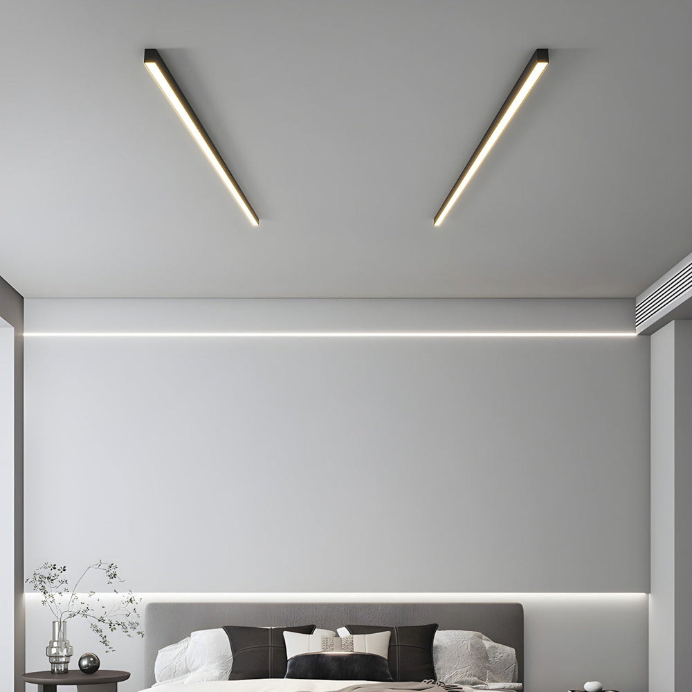 Minimalist Linear Metal Ceiling Light — view 2