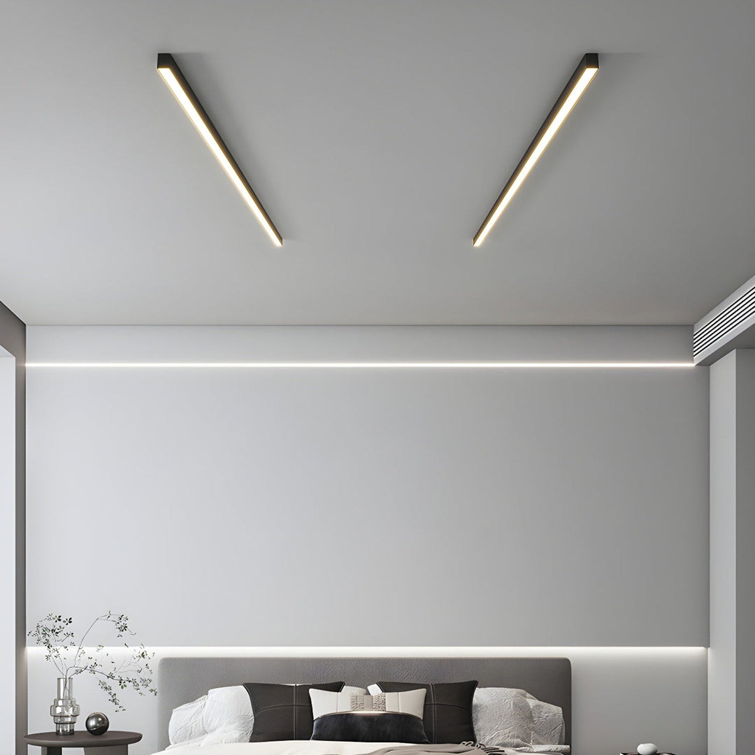 Minimalist Linear Metal Ceiling Light — view 2