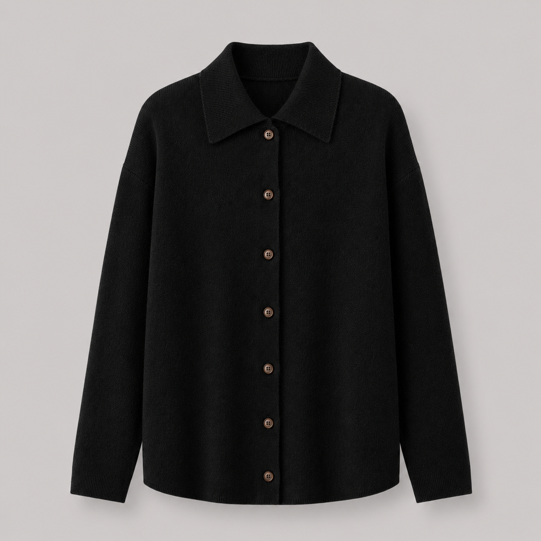 Philippa™ | Cashmere Blend Knit Shirt Jacket with Button Front