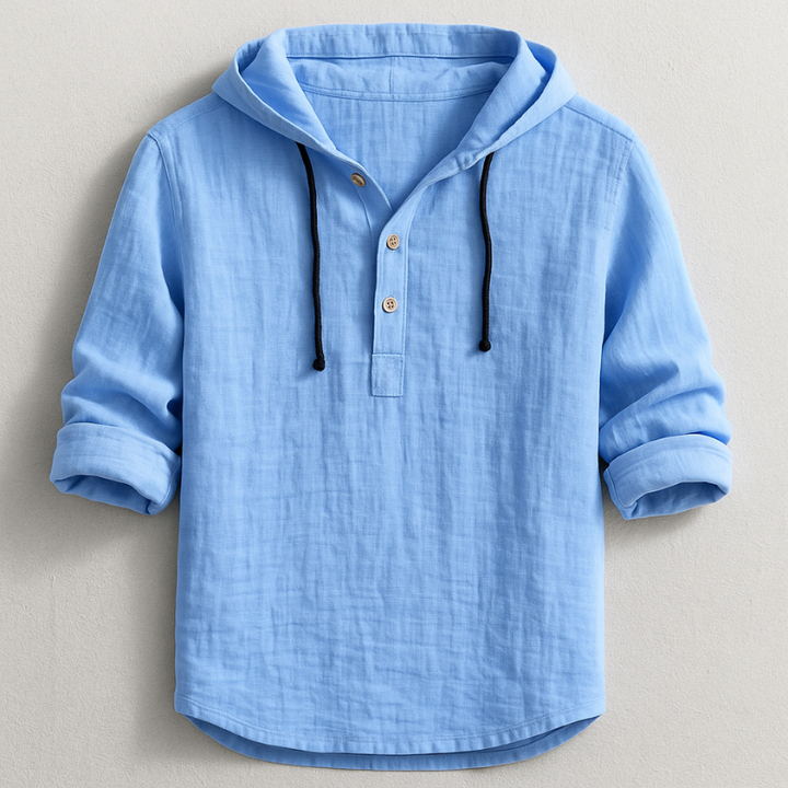 Lorenzo™ | Refinded Linen Hooded Shirt