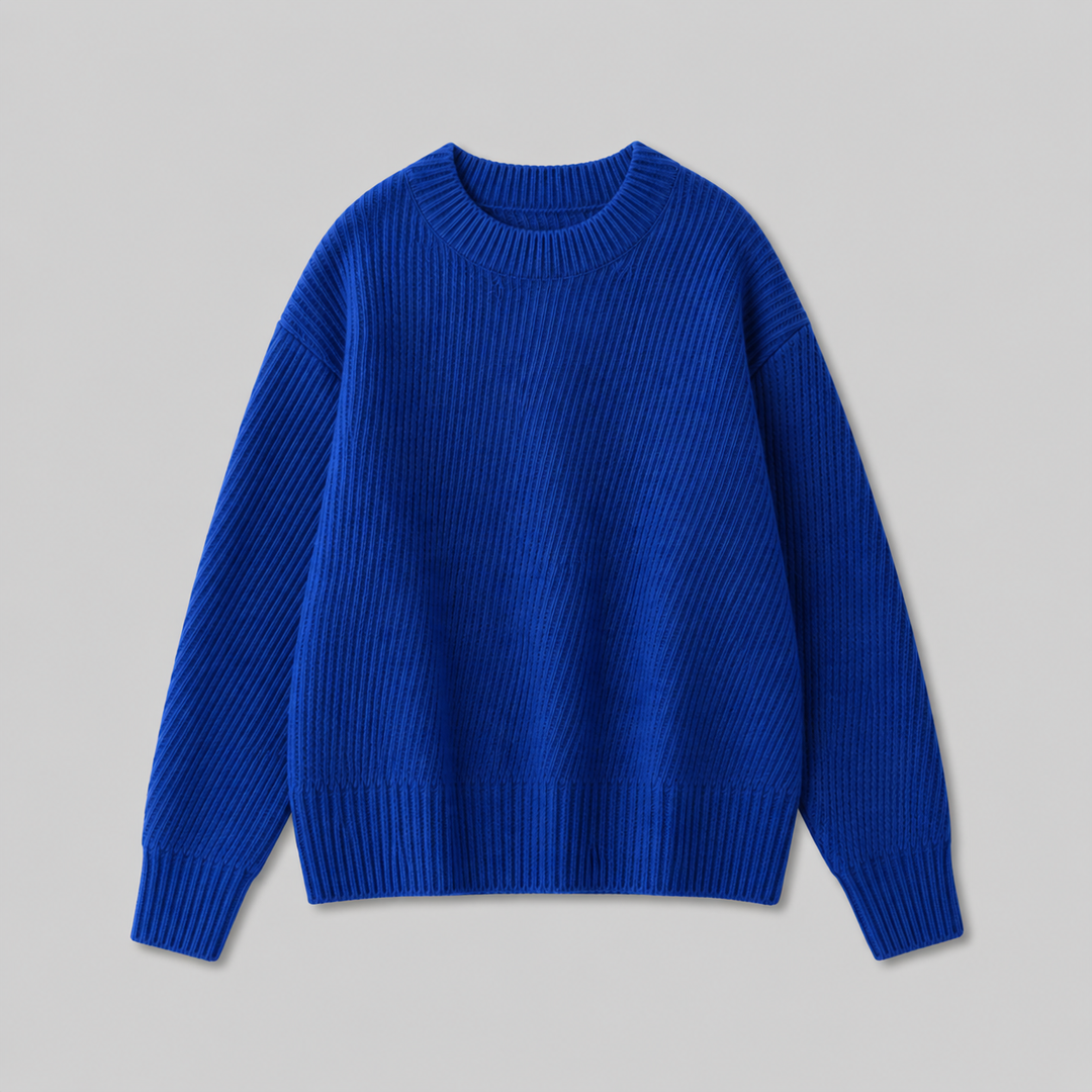 Hesper™ | Ribbed Cashmere Blend Sweater with Dropped Shoulders