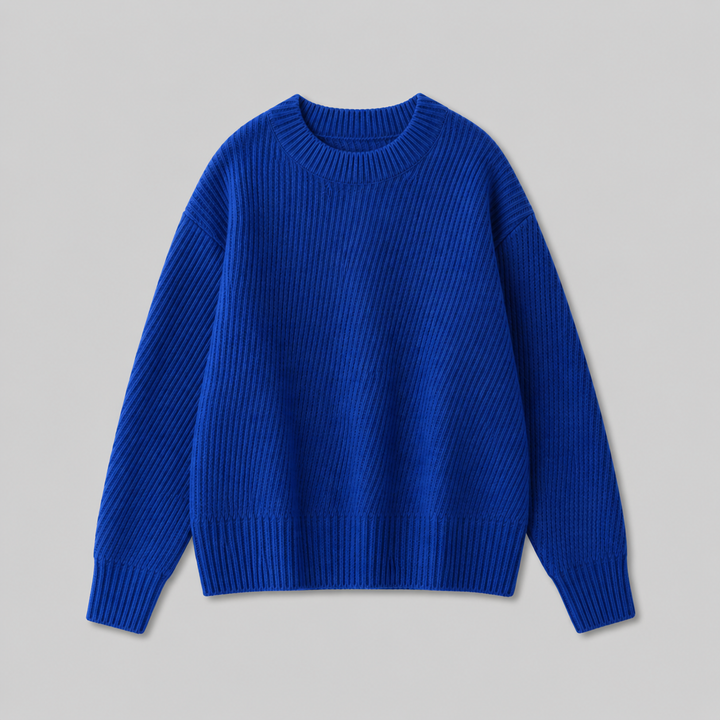 Hesper™ | Ribbed Cashmere Blend Sweater with Dropped Shoulders
