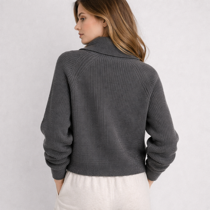 Merewen™ | Full-Zip Knit Sweater with Relaxed Fit