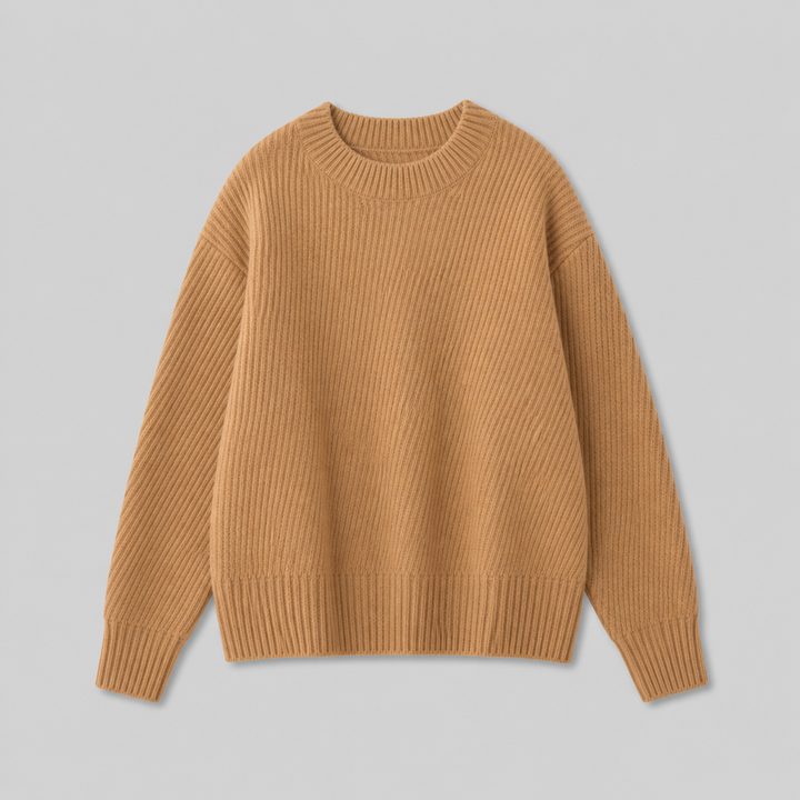 Hesper™ | Ribbed Cashmere Blend Sweater with Dropped Shoulders