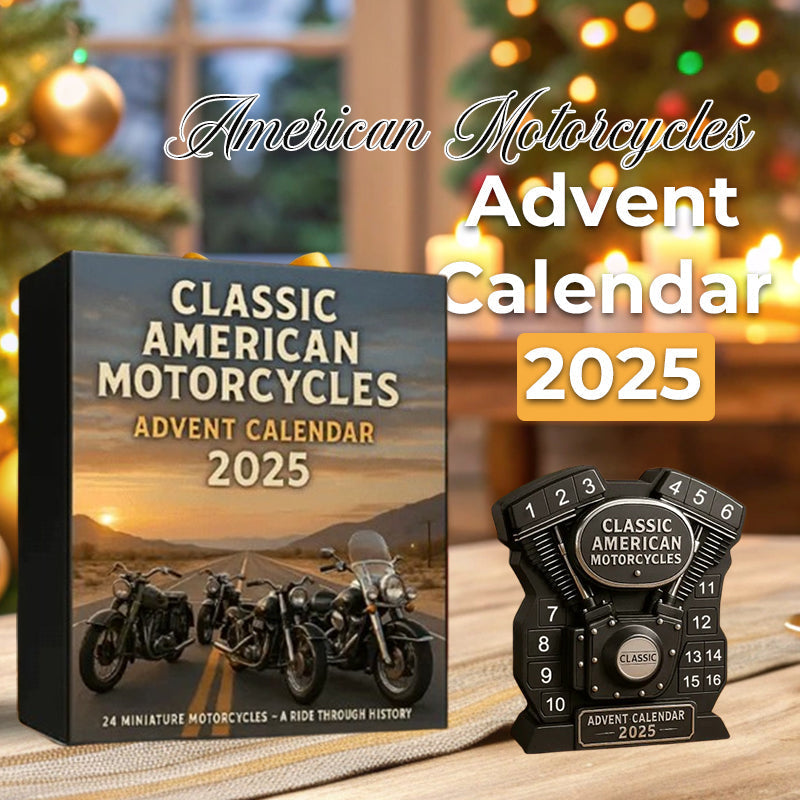 Classic Motorcycle Advent Calendar with 24 Mini Motorcycles