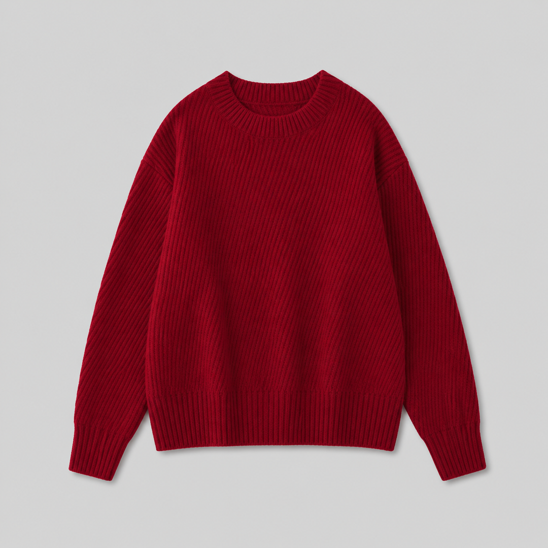 Hesper™ | Ribbed Cashmere Blend Sweater with Dropped Shoulders