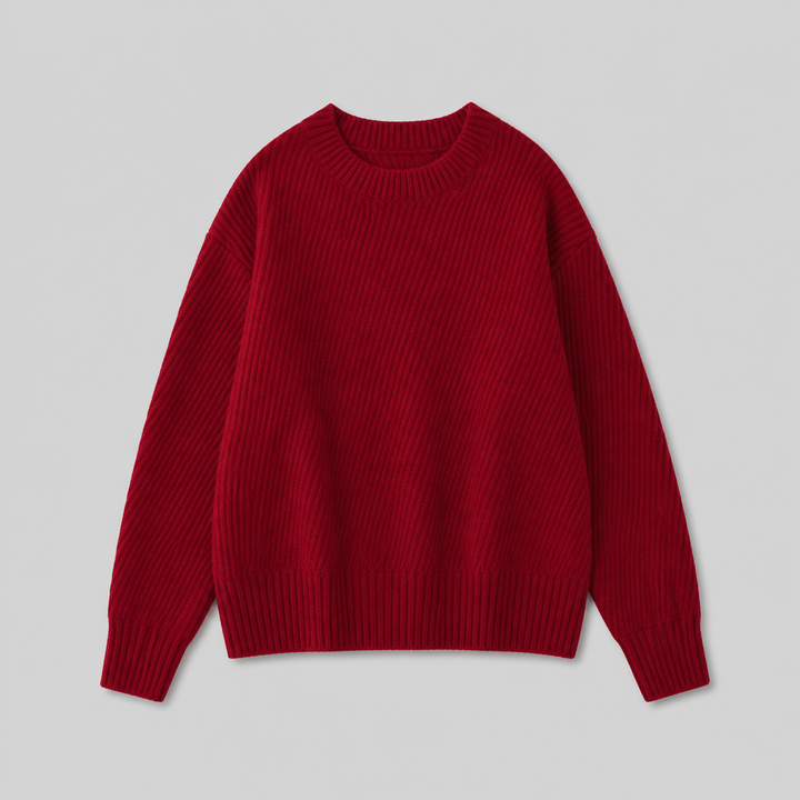 Hesper™ | Ribbed Cashmere Blend Sweater with Dropped Shoulders