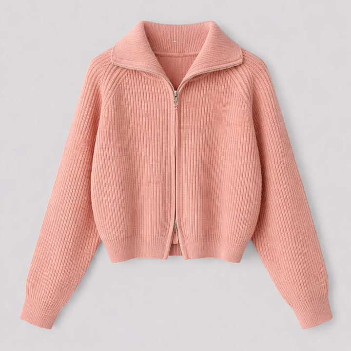 Merewen™ | Full-Zip Knit Sweater with Relaxed Fit