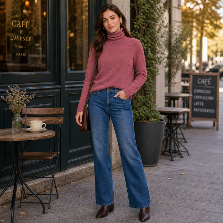 Perrine™ | Cashmere Blend Turtleneck Sweater with Slim Fit