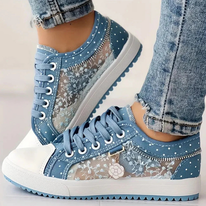 Caro™ | Elegant Women's Sneaker with Floral Details