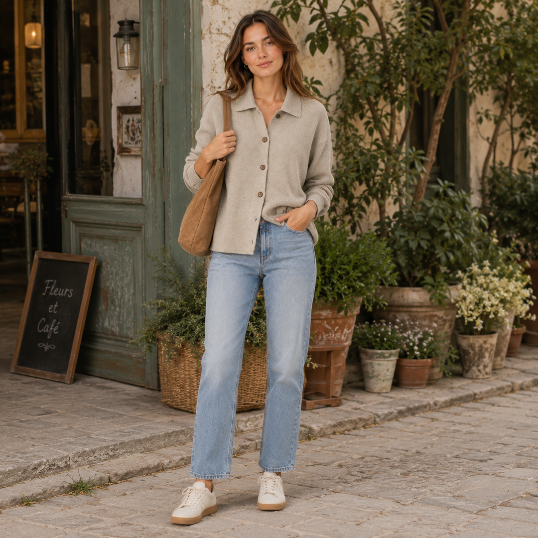Philippa™ | Cashmere Blend Knit Shirt Jacket with Button Front