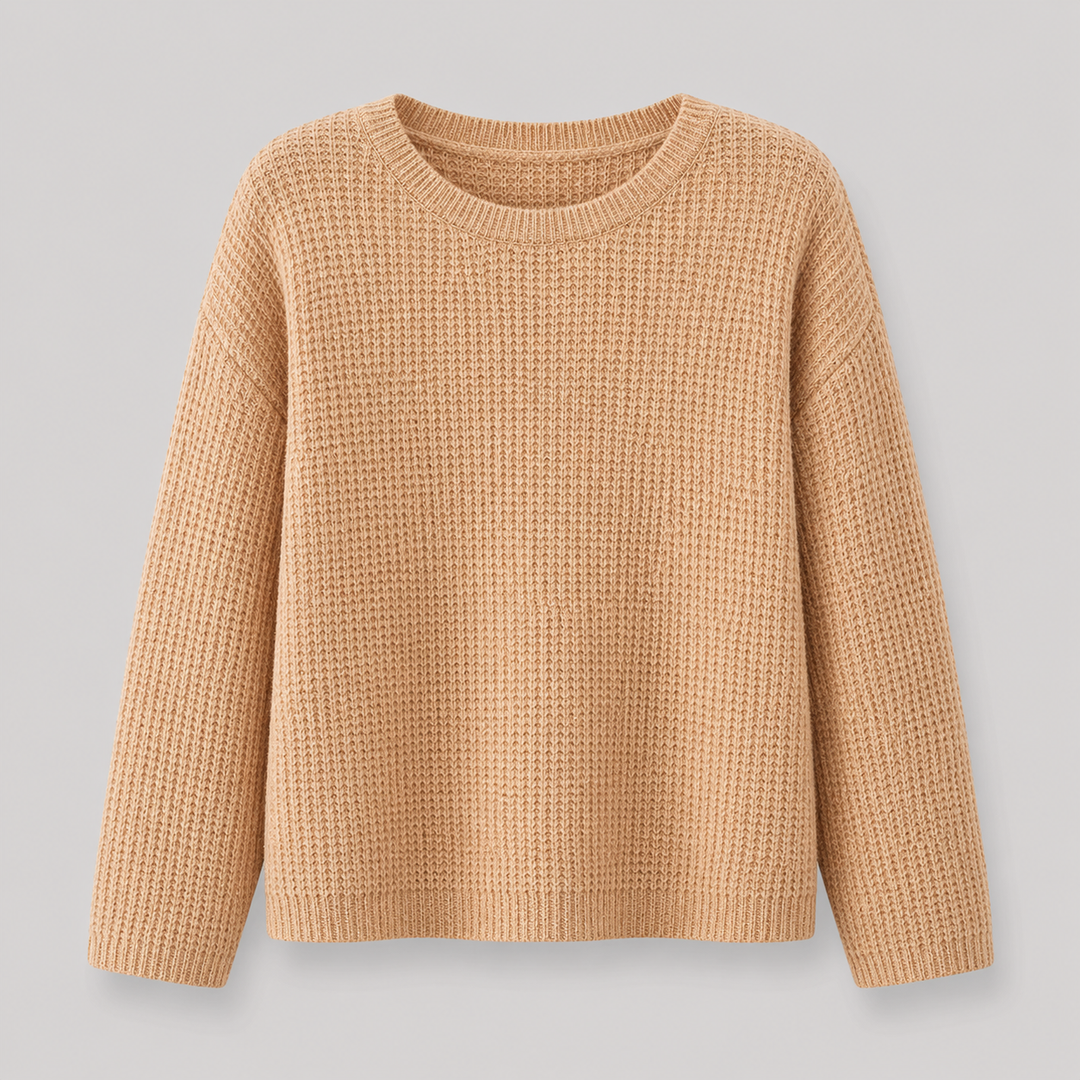 Thessaly™ | Oversized Cashmere Blend Textured Knit Sweater