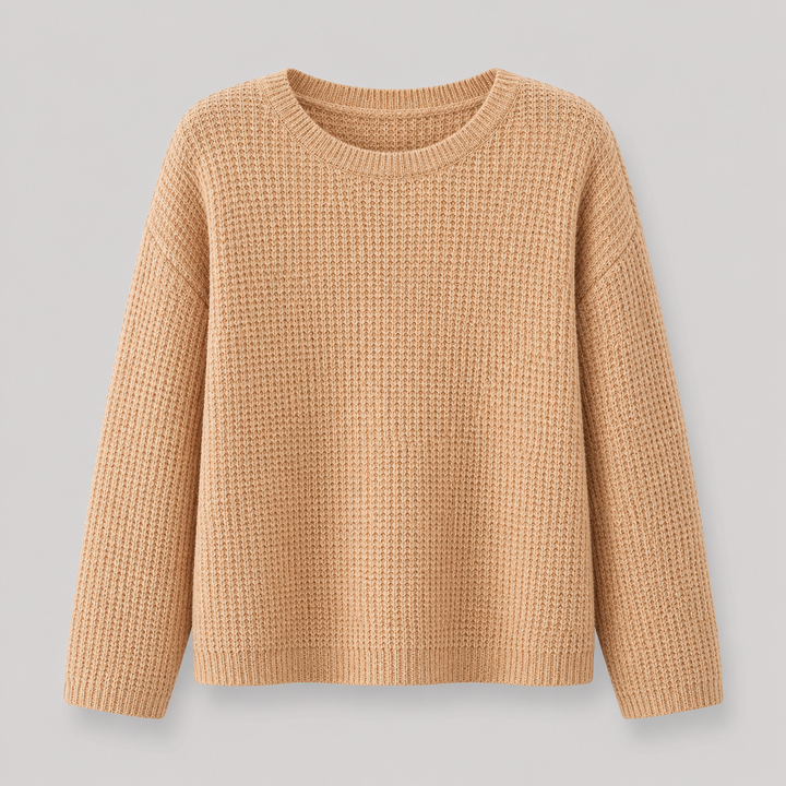 Thessaly™ | Oversized Cashmere Blend Textured Knit Sweater
