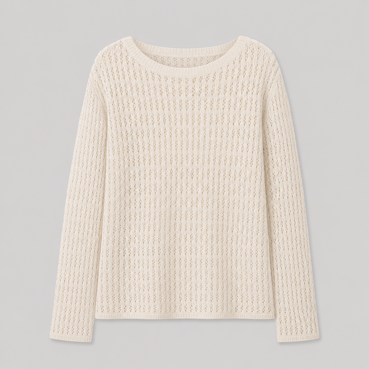 Verity™ | Cashmere Blend Open Knit Sweater with Relaxed Fit