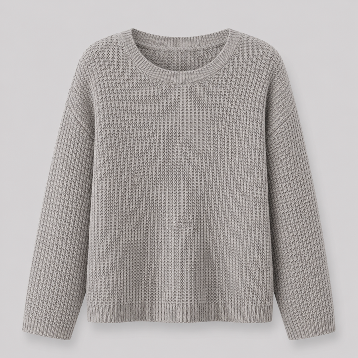 Thessaly™ | Oversized Cashmere Blend Textured Knit Sweater
